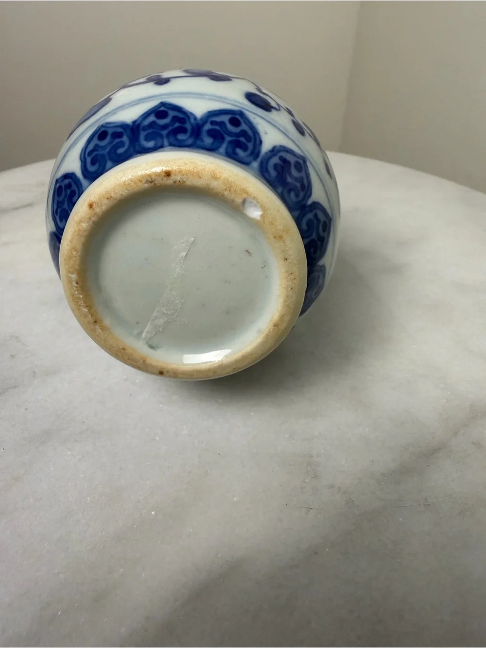 Blue and White Floral Porcelain Vase - Classic Home Accent